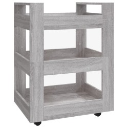 vidaXL Carrito de cocina madera contrachapada gris Sonoma 60x45x80 cm