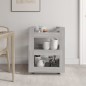 vidaXL Carrito de cocina madera contrachapada gris Sonoma 60x45x80 cm vidaXL Carrito de cocina madera contrachapada gris Sonoma 60x45x80 cm