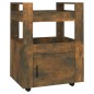 vidaXL Carrito de cocina madera contrachapada roble ahumado 60x45x80cm vidaXL Carrito de cocina madera contrachapada roble ahumado 60x45x80cm