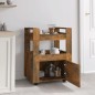 vidaXL Carrito de cocina madera contrachapada roble ahumado 60x45x80cm vidaXL Carrito de cocina madera contrachapada roble ahumado 60x45x80cm