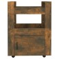 vidaXL Carrito de cocina madera contrachapada roble ahumado 60x45x80cm vidaXL Carrito de cocina madera contrachapada roble ahumado 60x45x80cm