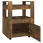 vidaXL Carrito de cocina madera contrachapada roble ahumado 60x45x80cm vidaXL Carrito de cocina madera contrachapada roble ahumado 60x45x80cm