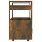 vidaXL Carrito de cocina madera contrachapada roble ahumado 60x45x80cm vidaXL Carrito de cocina madera contrachapada roble ahumado 60x45x80cm