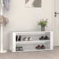 vidaXL Mueble zapatero madera contrachapada blanco brillo 100x35x45 cm vidaXL Mueble zapatero madera contrachapada blanco brillo 100x35x45 cm