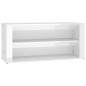 vidaXL Mueble zapatero madera contrachapada blanco brillo 100x35x45 cm vidaXL Mueble zapatero madera contrachapada blanco brillo 100x35x45 cm