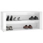 vidaXL Mueble zapatero madera contrachapada blanco brillo 100x35x45 cm vidaXL Mueble zapatero madera contrachapada blanco brillo 100x35x45 cm