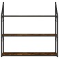 vidaXL Estantería pared madera ingeniería roble ahumado 80x21x78,5cm vidaXL Estantería pared madera ingeniería roble ahumado 80x21x78,5cm