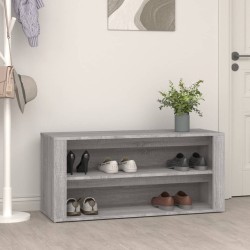 vidaXL Mueble zapatero madera contrachapada gris Sonoma 100x35x45 cm
