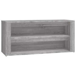vidaXL Mueble zapatero madera contrachapada gris Sonoma 100x35x45 cm