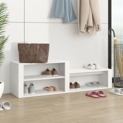 vidaXL Mueble zapatero madera contrachapada blanco 150x35x45 cm