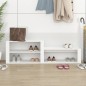 vidaXL Mueble zapatero madera contrachapada blanco 150x35x45 cm vidaXL Mueble zapatero madera contrachapada blanco 150x35x45 cm