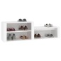 vidaXL Mueble zapatero madera contrachapada blanco 150x35x45 cm vidaXL Mueble zapatero madera contrachapada blanco 150x35x45 cm