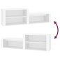 vidaXL Mueble zapatero madera contrachapada blanco 150x35x45 cm vidaXL Mueble zapatero madera contrachapada blanco 150x35x45 cm