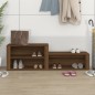 vidaXL Mueble zapatero madera contrachapada marrón roble 150x35x45 cm vidaXL Mueble zapatero madera contrachapada marrón roble 150x35x45 cm
