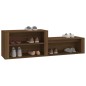vidaXL Mueble zapatero madera contrachapada marrón roble 150x35x45 cm vidaXL Mueble zapatero madera contrachapada marrón roble 150x35x45 cm