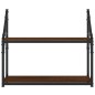 vidaXL Estantería de pared madera ingeniería marrón roble 60x21x51 cm vidaXL Estantería de pared madera ingeniería marrón roble 60x21x51 cm