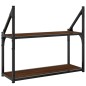 vidaXL Estantería de pared madera ingeniería marrón roble 60x21x51 cm vidaXL Estantería de pared madera ingeniería marrón roble 60x21x51 cm
