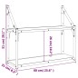 vidaXL Estantería de pared madera ingeniería marrón roble 60x21x51 cm vidaXL Estantería de pared madera ingeniería marrón roble 60x21x51 cm