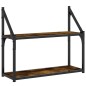 vidaXL Estantería pared madera ingeniería roble ahumado 60x21x51 cm vidaXL Estantería pared madera ingeniería roble ahumado 60x21x51 cm