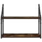 vidaXL Estantería pared madera ingeniería roble ahumado 60x21x51 cm vidaXL Estantería pared madera ingeniería roble ahumado 60x21x51 cm