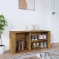 vidaXL Mueble zapatero madera contrachapada roble ahumado 100x35x45 cm vidaXL Mueble zapatero madera contrachapada roble ahumado 100x35x45 cm