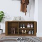 vidaXL Mueble zapatero madera contrachapada marrón roble 100x35x45 cm vidaXL Mueble zapatero madera contrachapada marrón roble 100x35x45 cm