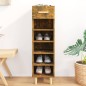 vidaXL Mueble zapatero madera contrachapada roble ahumado 30x35x105 cm vidaXL Mueble zapatero madera contrachapada roble ahumado 30x35x105 cm