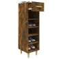 vidaXL Mueble zapatero madera contrachapada roble ahumado 30x35x105 cm vidaXL Mueble zapatero madera contrachapada roble ahumado 30x35x105 cm
