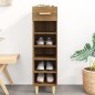 vidaXL Mueble zapatero madera contrachapada marrón roble 30x35x105 cm vidaXL Mueble zapatero madera contrachapada marrón roble 30x35x105 cm