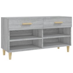 vidaXL Mueble zapatero madera contrachapada gris Sonoma 102x35x55 cm