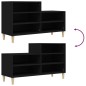 vidaXL Mueble zapatero madera contrachapada negro 102x36x60 cm