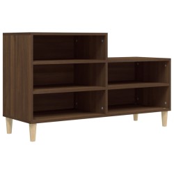 vidaXL Mueble zapatero madera contrachapada roble marrón 102x36x60 cm