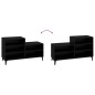 vidaXL Mueble zapatero madera contrachapada negro 102x36x60 cm