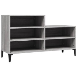 vidaXL Mueble zapatero madera contrachapada gris Sonoma 102x36x60 cm