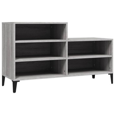 vidaXL Mueble zapatero madera contrachapada gris Sonoma 102x36x60 cm