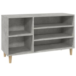 vidaXL Mueble zapatero madera contrachapada gris hormigón 102x36x60 cm