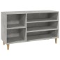 vidaXL Mueble zapatero madera contrachapada gris hormigón 102x36x60 cm vidaXL Mueble zapatero madera contrachapada gris hormigón 102x36x60 cm