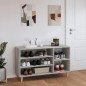 vidaXL Mueble zapatero madera contrachapada gris hormigón 102x36x60 cm vidaXL Mueble zapatero madera contrachapada gris hormigón 102x36x60 cm