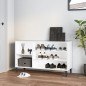 vidaXL Mueble zapatero madera contrachapada blanco brillo 102x36x60 cm vidaXL Mueble zapatero madera contrachapada blanco brillo 102x36x60 cm