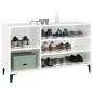 vidaXL Mueble zapatero madera contrachapada blanco brillo 102x36x60 cm vidaXL Mueble zapatero madera contrachapada blanco brillo 102x36x60 cm