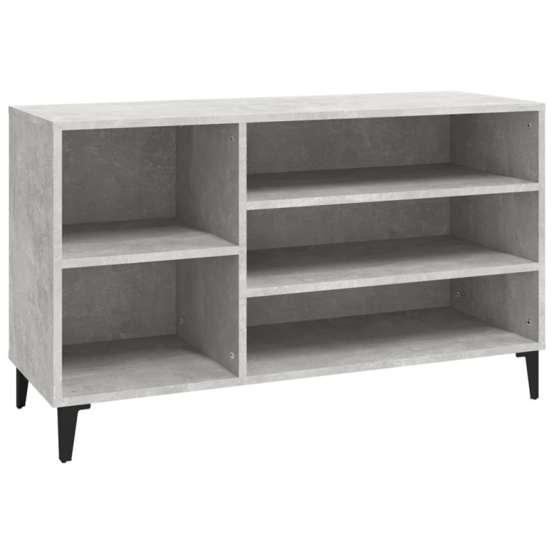 vidaXL Mueble zapatero madera contrachapada gris hormigón 102x36x60 cm vidaXL Mueble zapatero madera contrachapada gris hormigón 102x36x60 cm