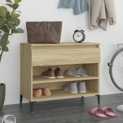 vidaXL Mueble zapatero madera contrachapada roble Sonoma 70x36x60 cm