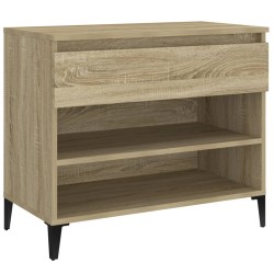 vidaXL Mueble zapatero madera contrachapada roble Sonoma 70x36x60 cm