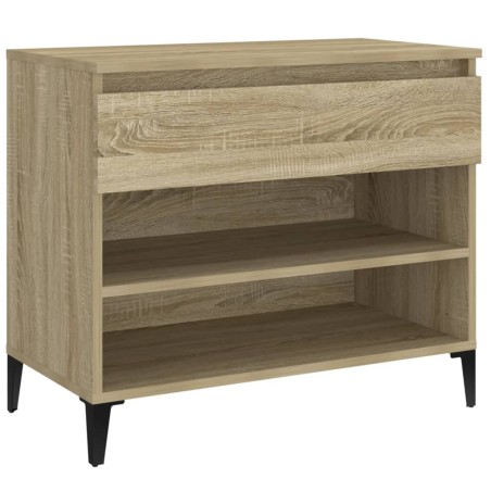 vidaXL Mueble zapatero madera contrachapada roble Sonoma 70x36x60 cm