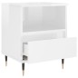 vidaXL Mesitas noche 2 uds madera ingeniería blanco brillo 40x35x50 cm vidaXL Mesitas noche 2 uds madera ingeniería blanco brillo 40x35x50 cm