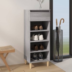 vidaXL Mueble zapatero madera contrachapada gris Sonoma 40x36x105 cm