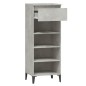 vidaXL Mueble zapatero madera contrachapada gris hormigón 40x36x105 cm vidaXL Mueble zapatero madera contrachapada gris hormigón 40x36x105 cm