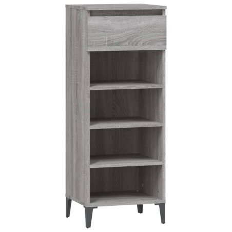 vidaXL Mueble zapatero madera contrachapada gris Sonoma 40x36x105 cm