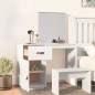 vidaXL Mesa tocador de madera maciza de pino blanca 95x50x134 cm vidaXL Mesa tocador de madera maciza de pino blanca 95x50x134 cm