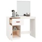 vidaXL Mesa tocador de madera maciza de pino blanca 95x50x134 cm vidaXL Mesa tocador de madera maciza de pino blanca 95x50x134 cm